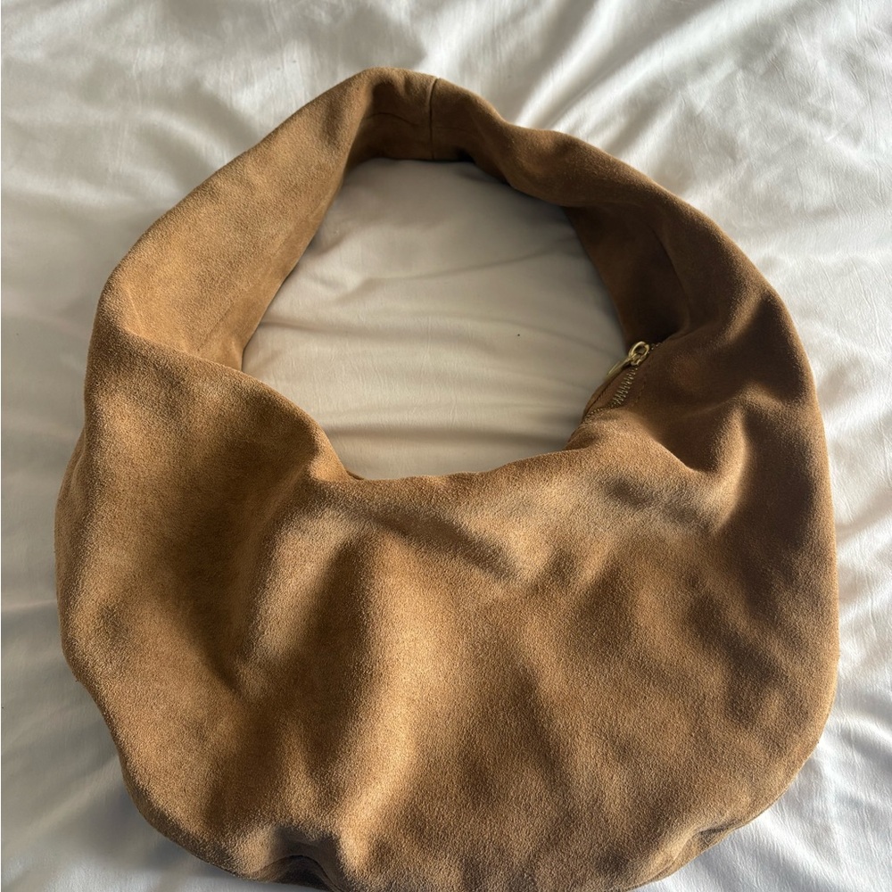 Chic Brown Suede Hobo Bag